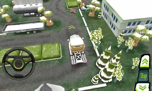 拥挤小镇的雪地停车场(1)