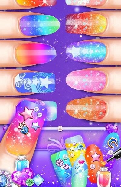 龙公主梦幻星空美甲(3)