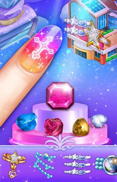 龙公主梦幻星空美甲(2)