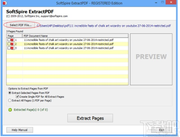 SoftSpire Extractpdf(PDF提取工具)