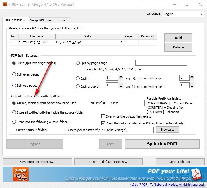 7-PDF Split & Merge(PDF分割合并工具)