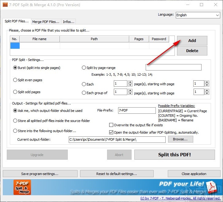 7-PDF Split & Merge(PDF分割合并工具)