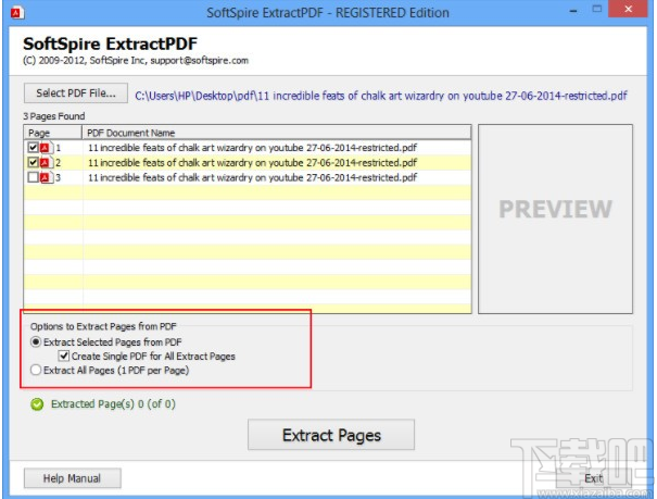 SoftSpire Extractpdf(PDF提取工具)