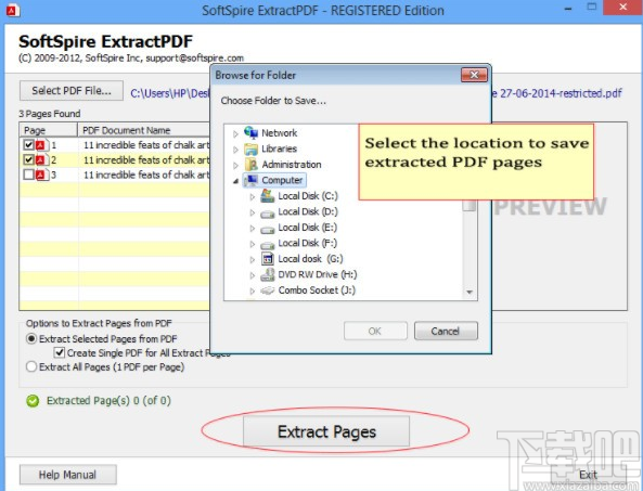 SoftSpire Extractpdf(PDF提取工具)