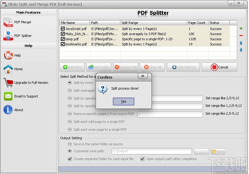 Okdo Split and Merge PDF(PDF拆分合并工具)