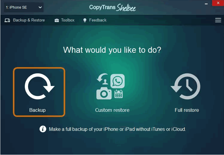 CopyTrans Shelbee(ios数据备份还原工具)