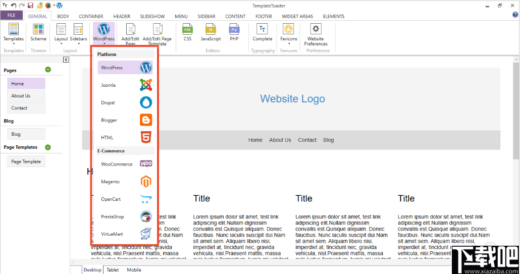 TemplateToaster(网页模板制作工具)