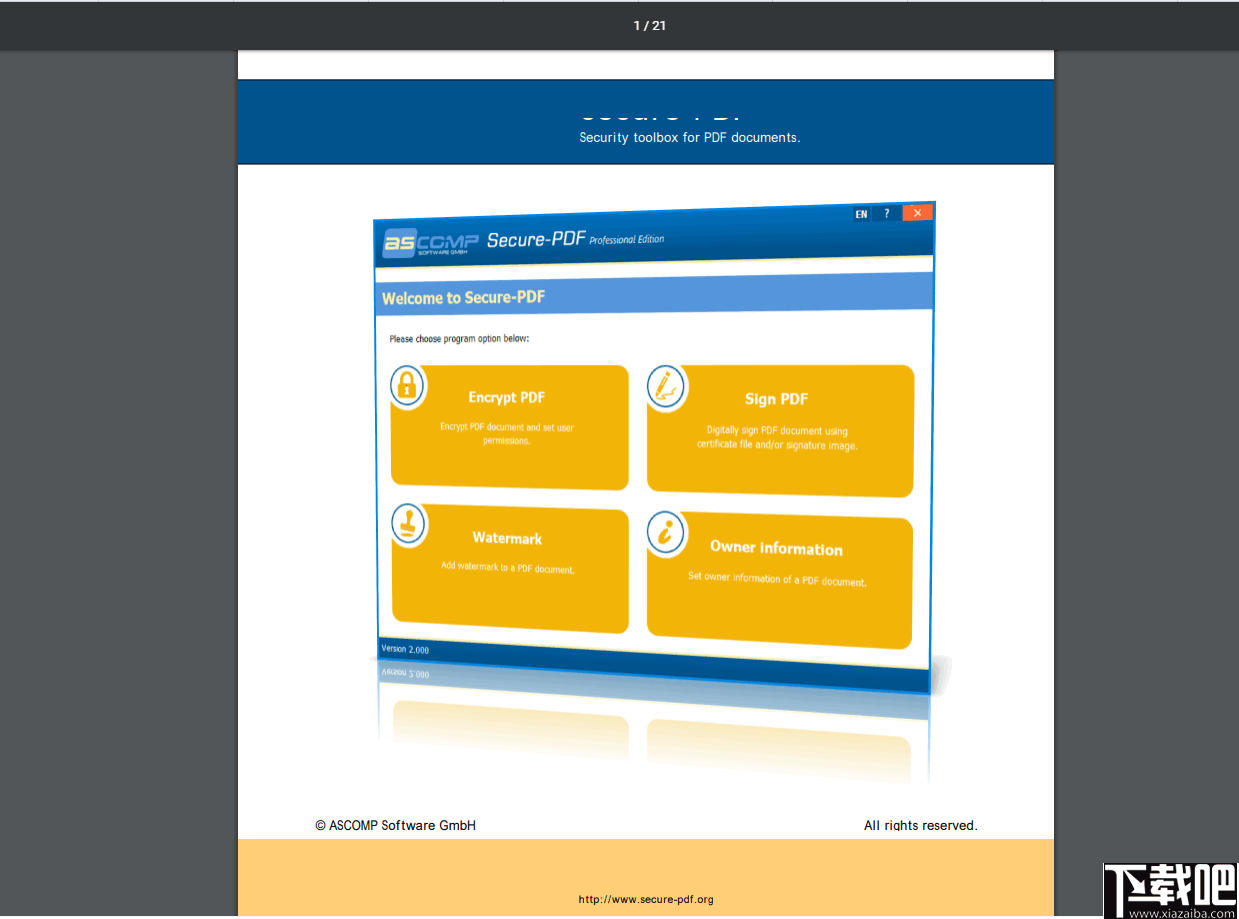 Secure PDF(PDF文件加密工具)
