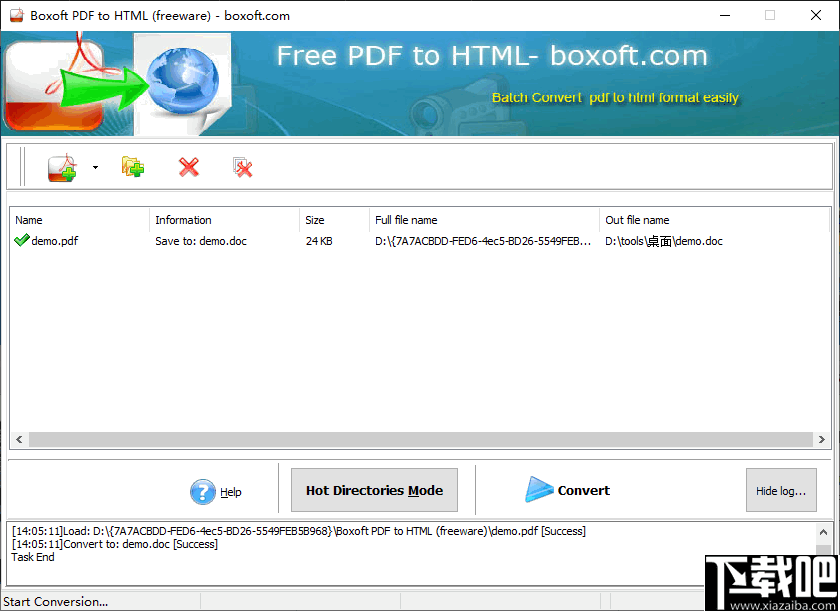 Boxoft PDF to Html(PDF到HTML转换器)