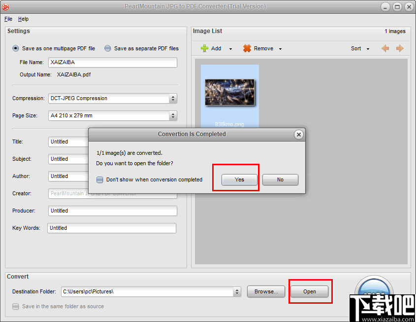 PearlMountain JPG to PDF Converter(JPG转PDF工具)