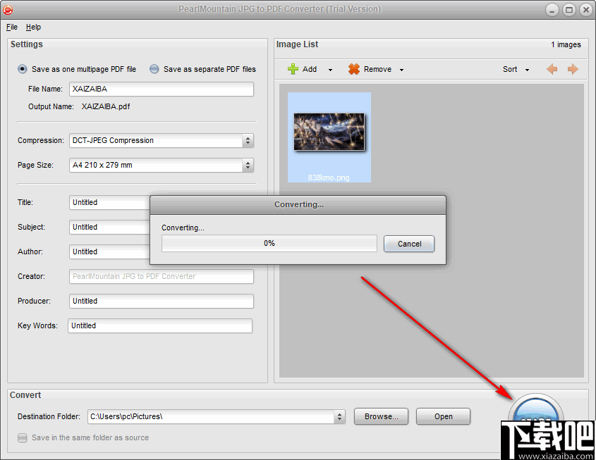 PearlMountain JPG to PDF Converter(JPG转PDF工具)