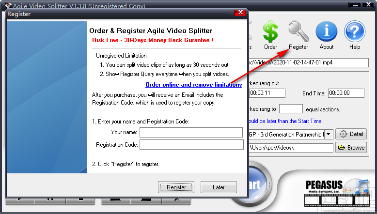 Agile Video Splitter(视频分割工具)