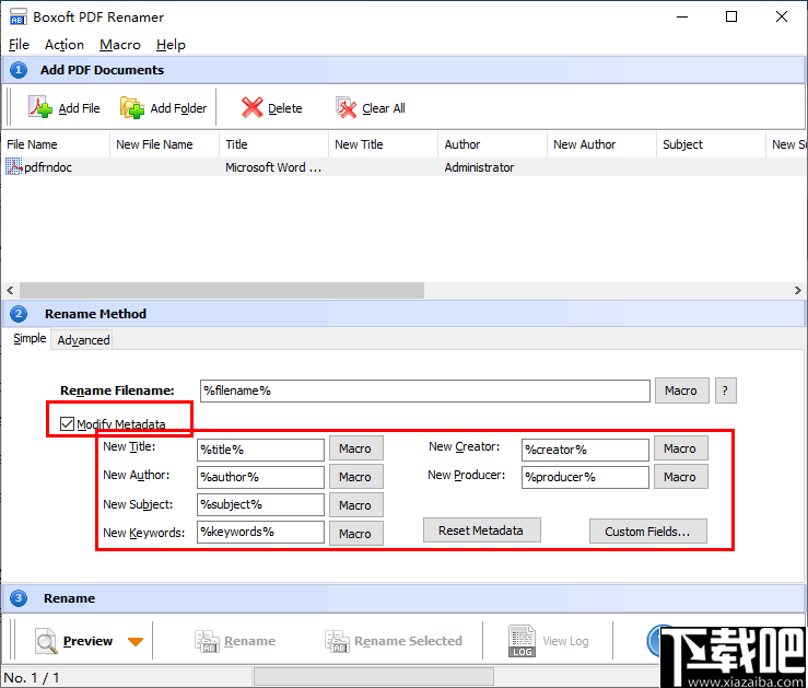 Boxoft pdf Renamer(PDF文件重命名软件)