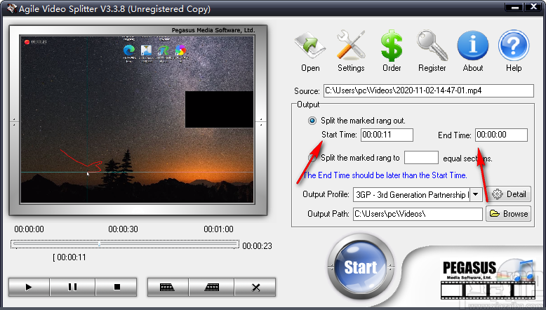 Agile Video Splitter(视频分割工具)