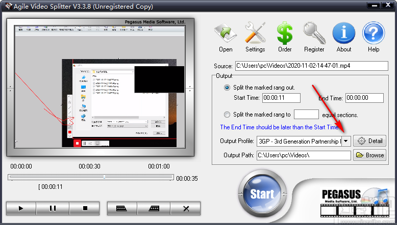 Agile Video Splitter(视频分割工具)