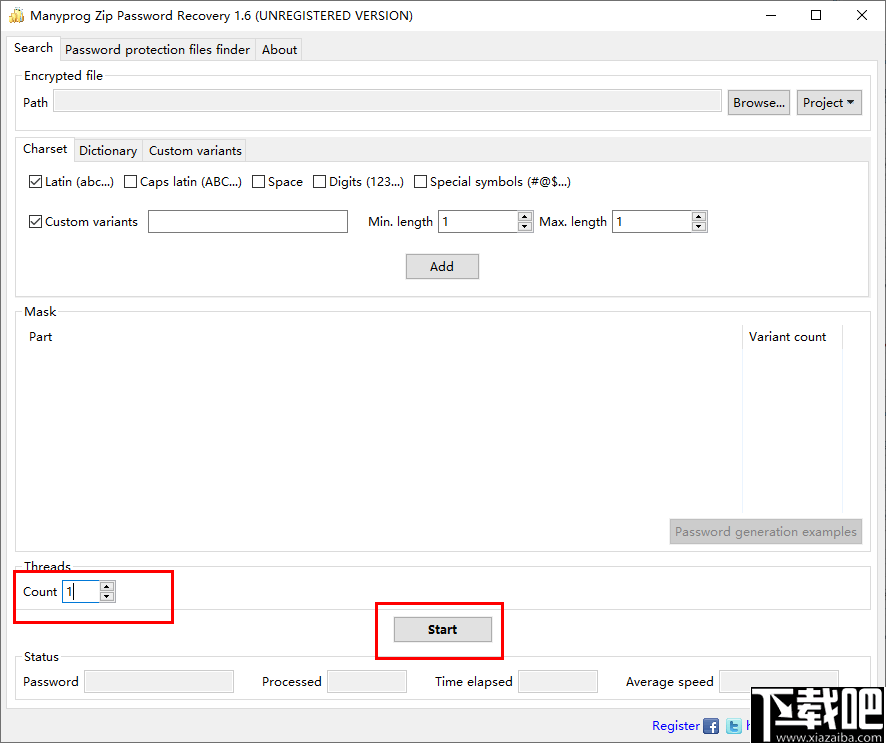 Manyprog Zip Password recover(密码恢复软件)