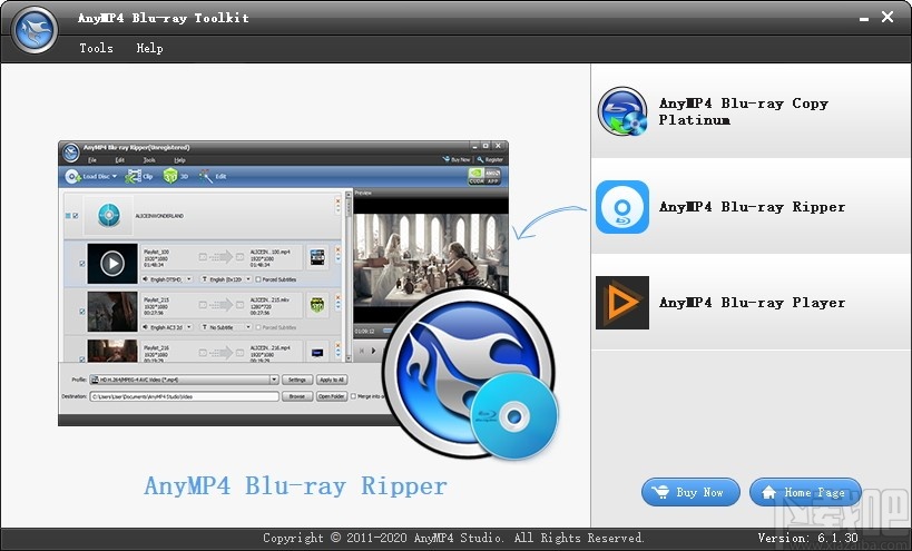 AnyMP4 Blu-ray Toolkit(蓝光工具箱)