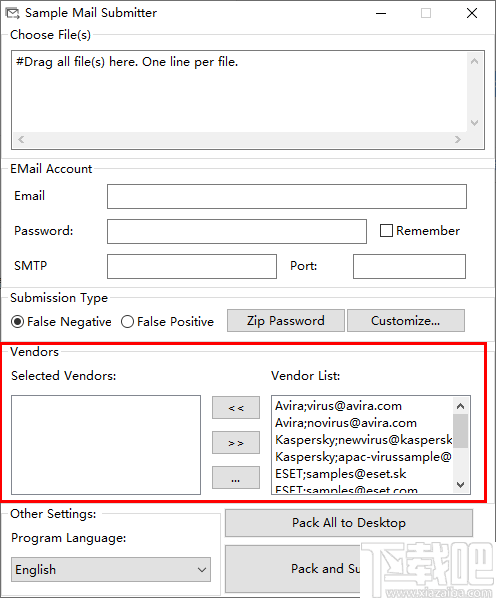 Sample Mail Submitter(上报可疑文件工具)