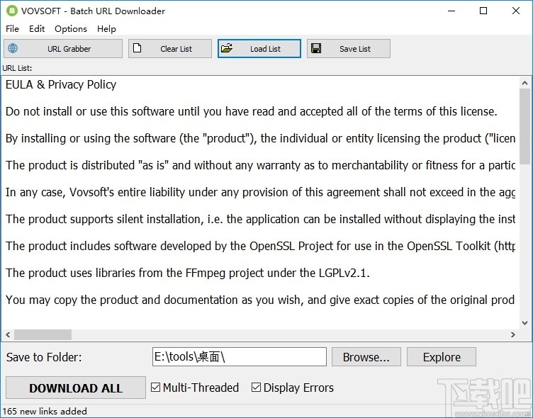 Batch URL Downloader(URL批量下载软件)