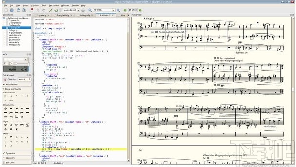 Frescobaldi(乐谱文本编辑器)