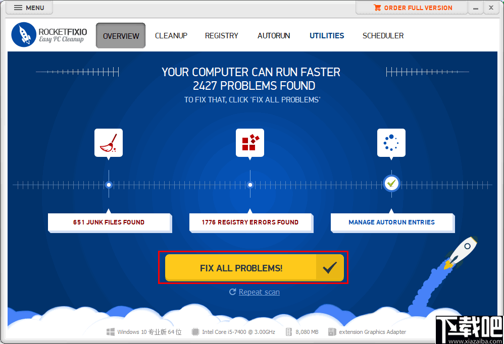 RocketFixio(系统清理优化软件)