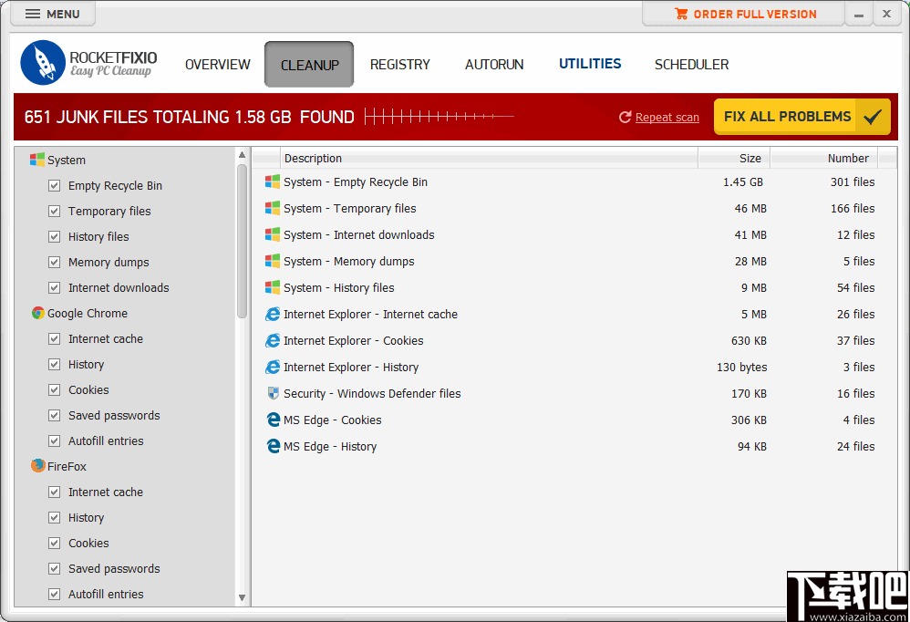 RocketFixio(系统清理优化软件)