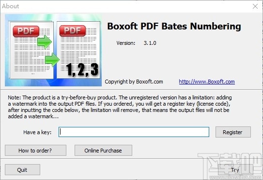Boxoft PDF Bates Numbering(PDF编号软件)