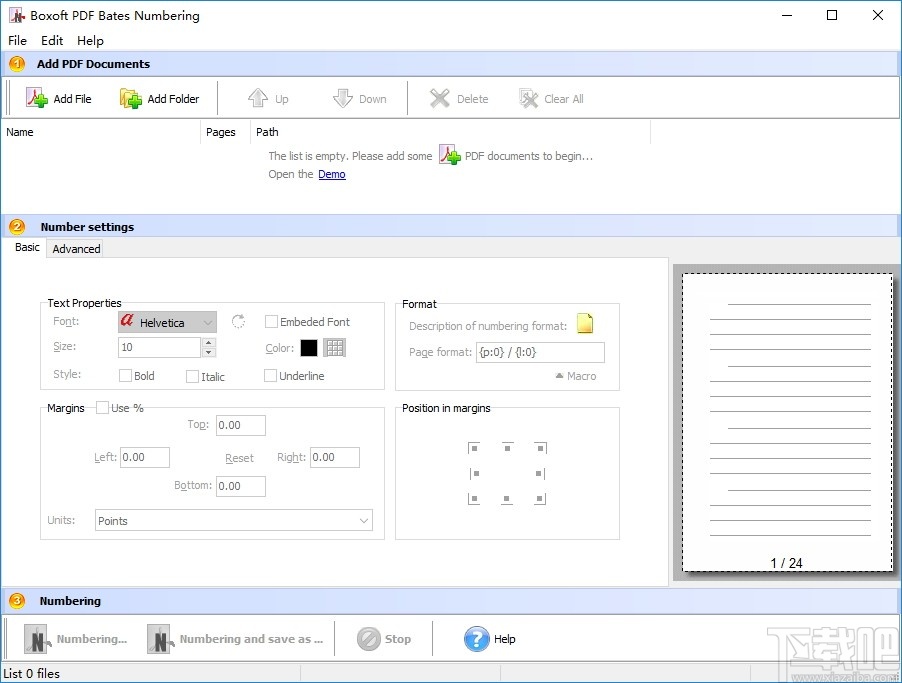 Boxoft PDF Bates Numbering(PDF编号软件)