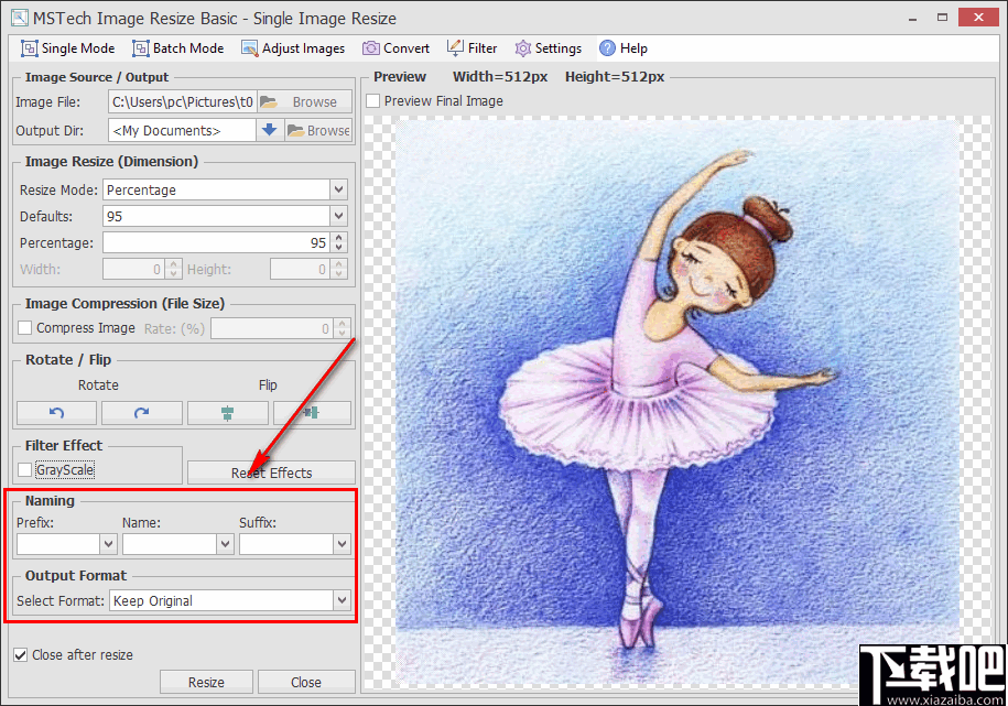 MSTech Image Resize Basic(图像大小调整工具)