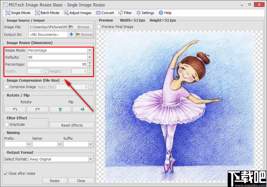 MSTech Image Resize Basic(图像大小调整工具)