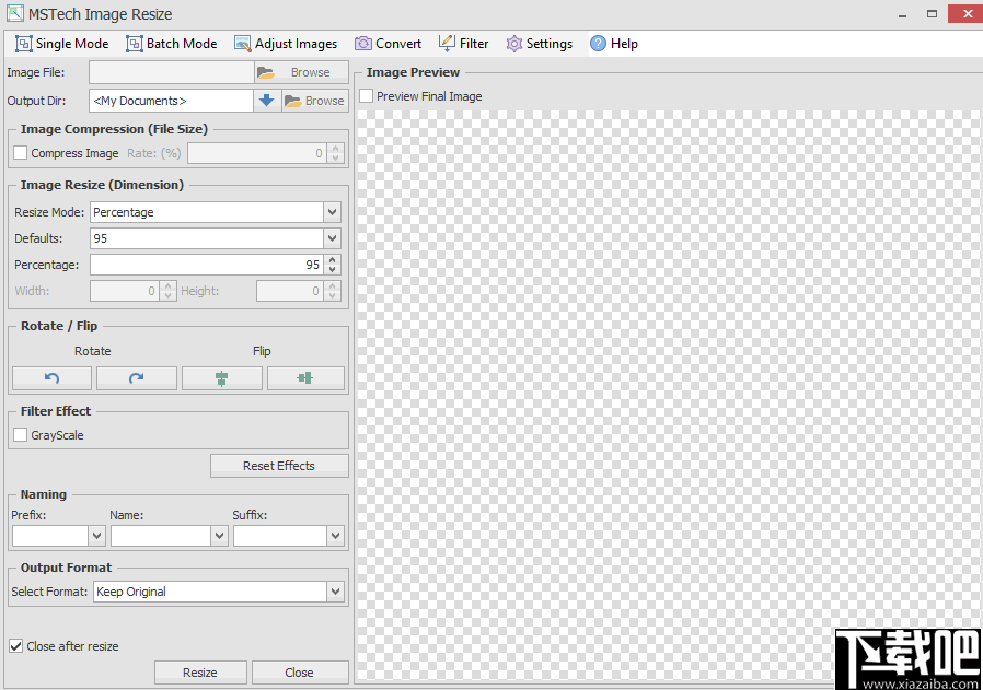 MSTech Image Resize Basic(图像大小调整工具)