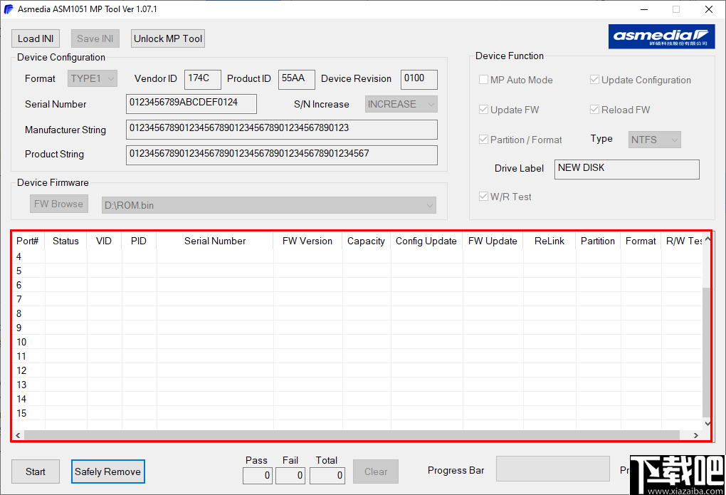 ASM1051量产工具(Asmedia ASM1051 MP Tool)