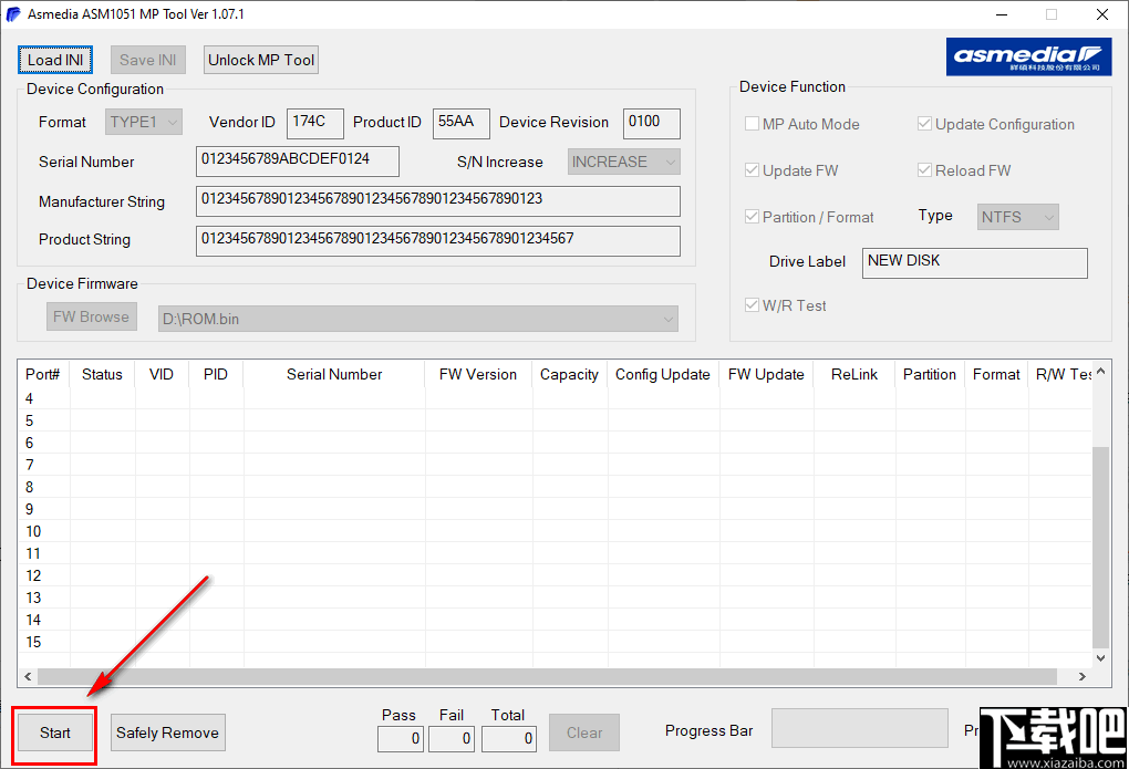 ASM1051量产工具(Asmedia ASM1051 MP Tool)
