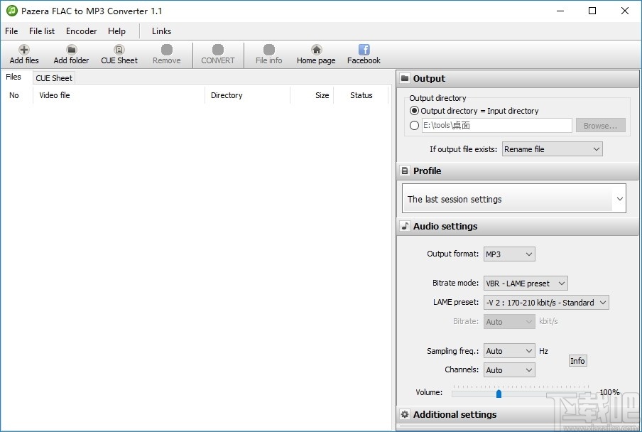 Pazera FLAC to MP3 Converter(FLAC转MP3转换器)