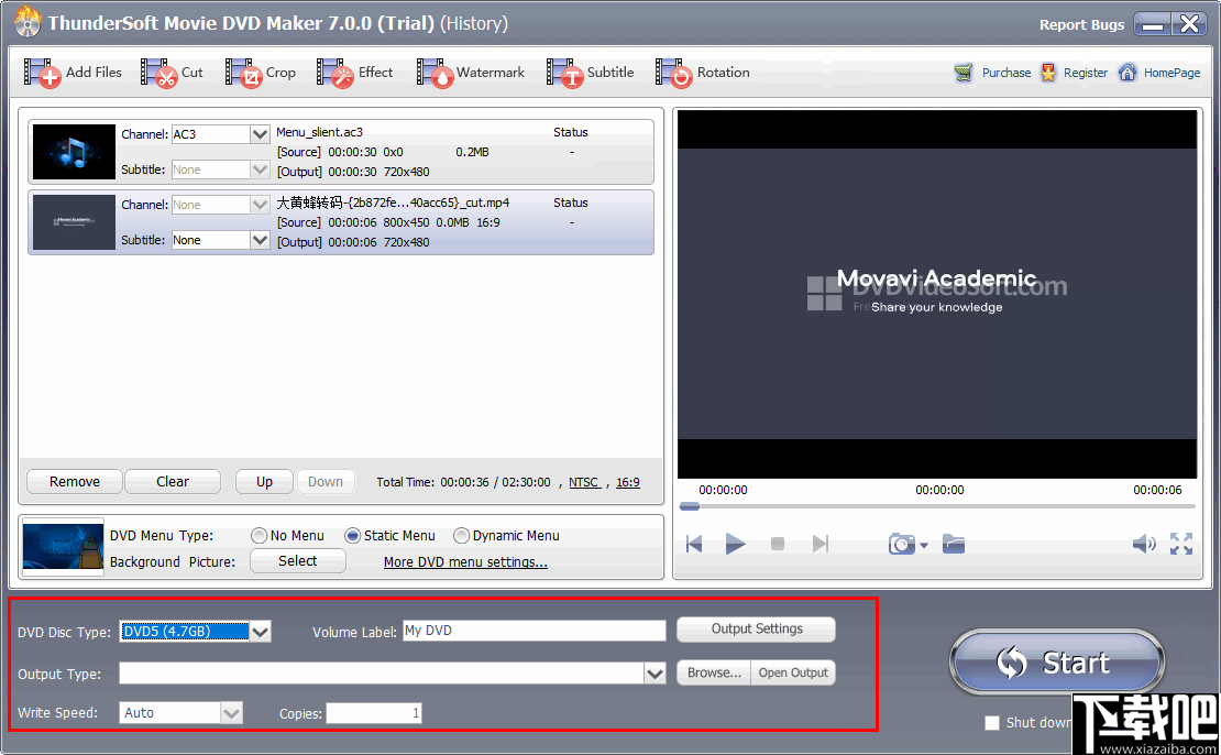 ThunderSoft Movie DVD Maker(DVD制作软件)