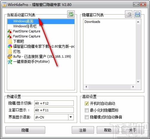 镭智窗口隐藏专家