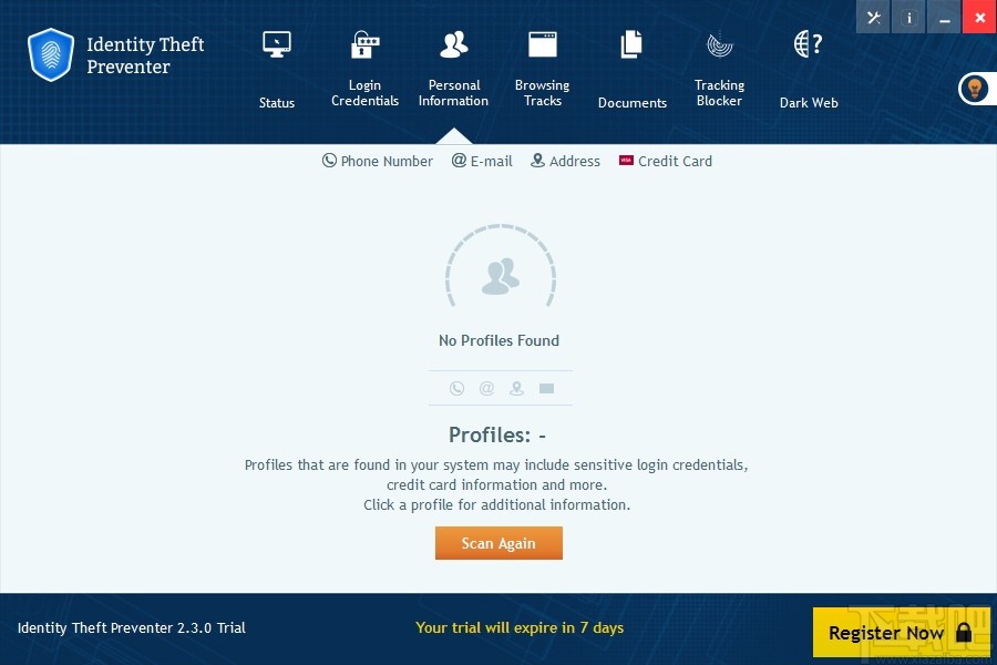 identity theft preventer(计算机个人信息防盗软件)