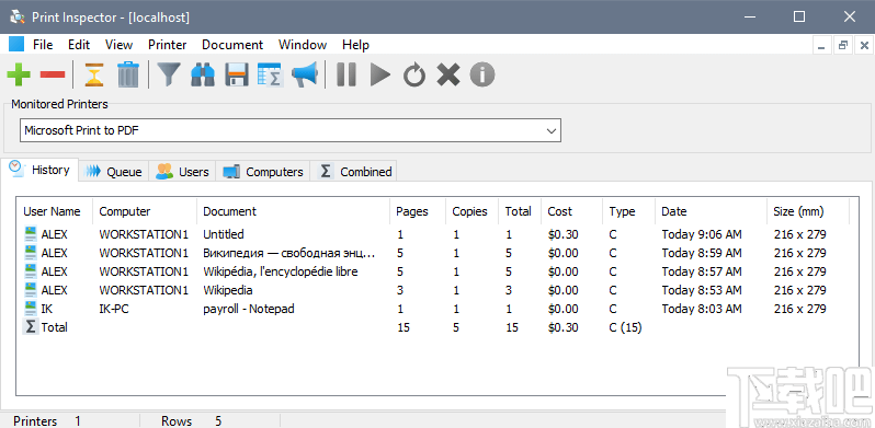 SoftPerfect Print Inspector(打印机监控软件)