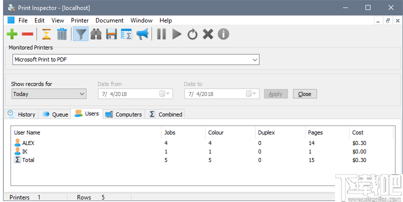 SoftPerfect Print Inspector(打印机监控软件)