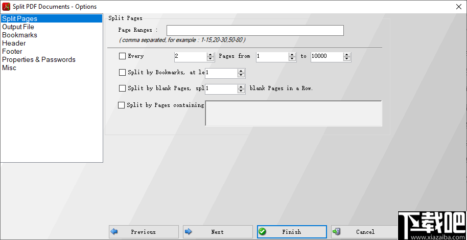 Free PDF Splitter Merger 4dots(PDF分割合并软件)