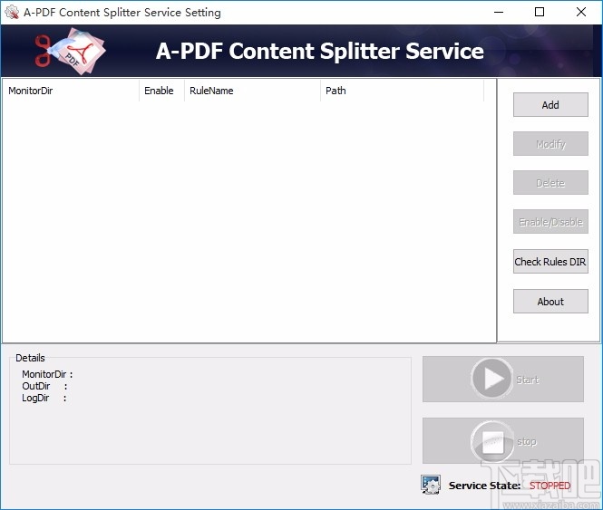 A-PDF Content Splitter Service(PDF文件分割软件)
