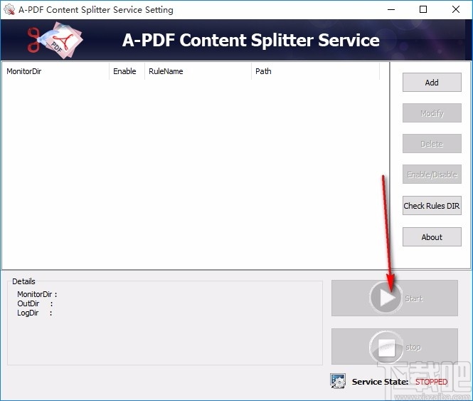 A-PDF Content Splitter Service(PDF文件分割软件)