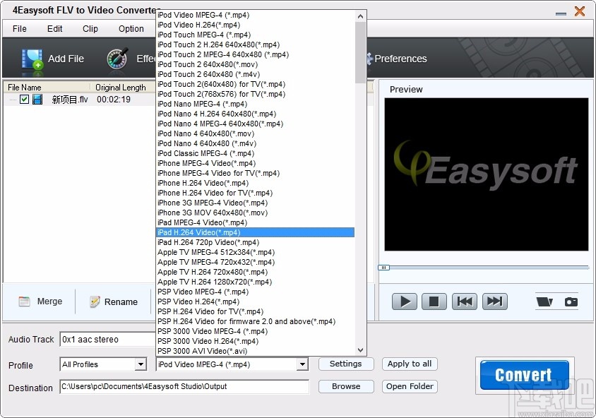 4Easysoft FLV to Video Converter(flv视频格式转换器)
