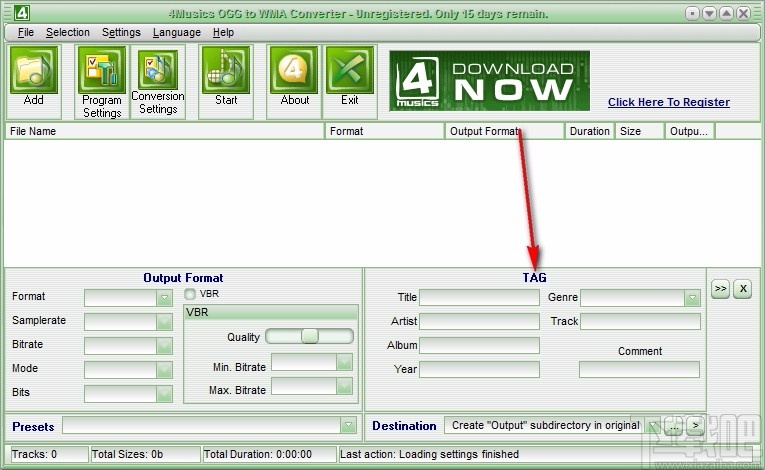 4Musics OGG to WMA Converter(ogg转wma转换器)