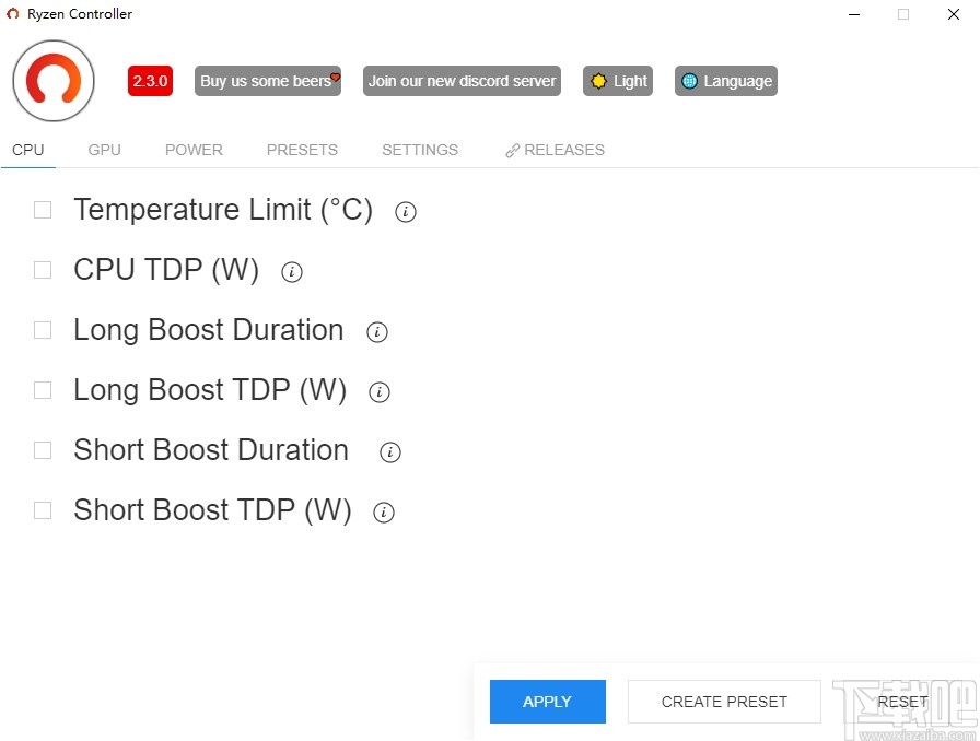 Ryzen Controller(解锁锐龙功耗墙软件)