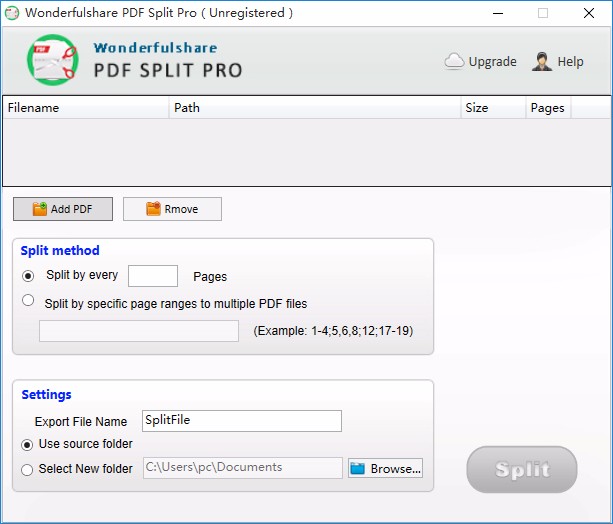 Wonderfulshare PDF Split Pro分割PDF的方法