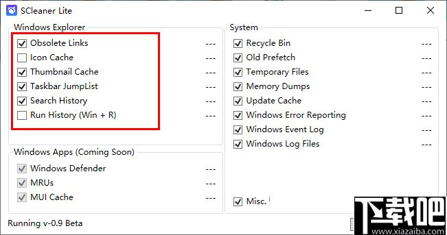 SCleaner Lite(一键式系统清洁器)