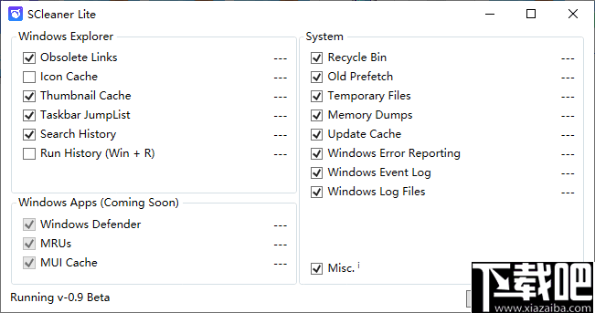 SCleaner Lite(一键式系统清洁器)