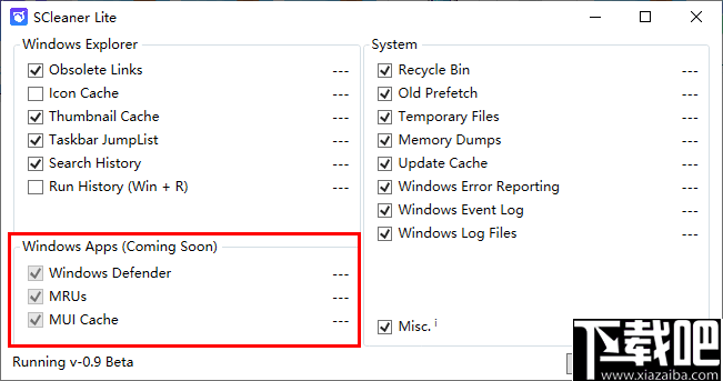 SCleaner Lite(一键式系统清洁器)