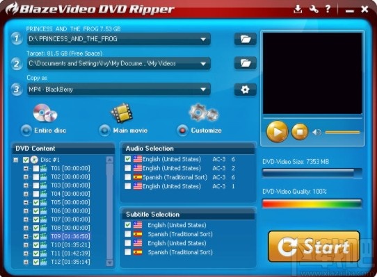 BlazeVideo DVD Ripper(DVD开膛手)